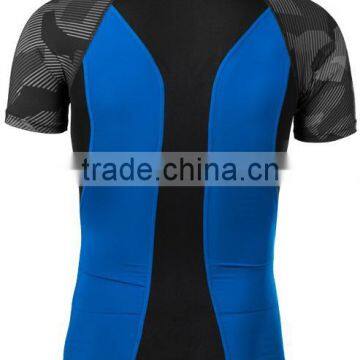 Polyester Gym Mens Spider Print Slim Fit Quick Dry Short Sleeve Blank Training T Shirt photo-4