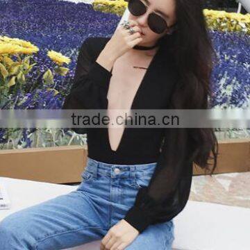 Runwaylover 5309 Ladies Deep V-neck Sexy Bodysuit photo-2