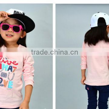 Children's 100% cotton long sleeve t shirt with lovely printing under shirt bottom shirt