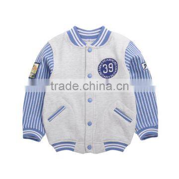 Children's baseball wear new spring clothes to keep warm coat baby stripe baseball jackets