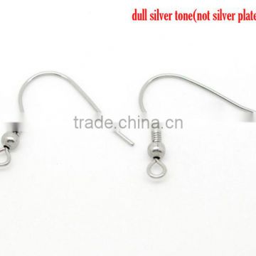 Silver Tone Earring Wire Hooks 21x23mm0 pairs