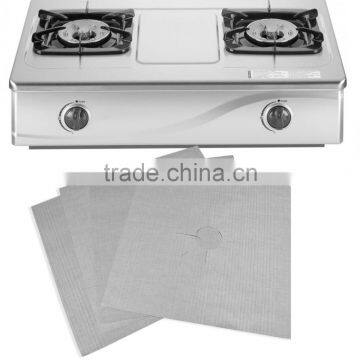 2016 Hot Sale Reusable Aluminum Foil 4pcs/lot Gas Stove Protectors Cover/Liner Reusable Non Stick Silicone Dishwasher Safe photo-2