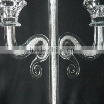 3 Arms Candle Holder,Crystal Candle Holder For Wedding Table Decoration