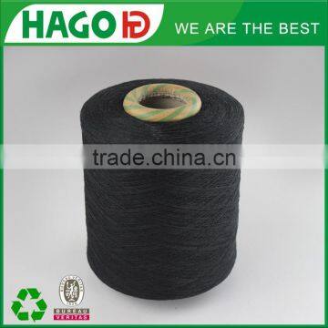 Ne6s Nm10/1 Black Standard Recycled Blended Cotton Knitted Work Yarn for Glove Manufacturer photo-1