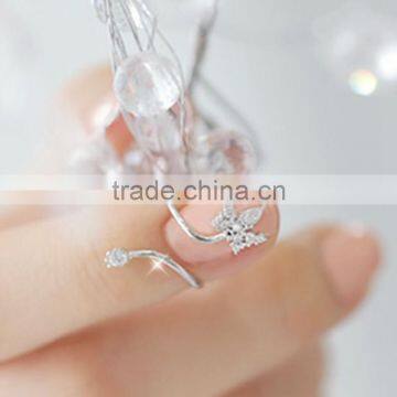 Gold Silver Rhinestone Crown Openings Adjustable Midi Finger Knuckle Rings