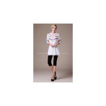 Summer and Autumn 2016, new products, ethnic style, slim-fitting embroidery shirt dress with large sizes, medium sleeve