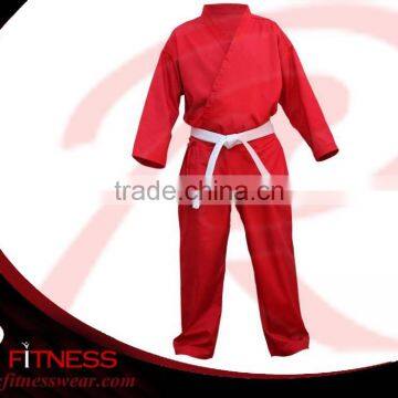 100% Cotton Red Karate Uniforms, Karate gi, Kyokushin Karate Suit with / Martial Arts Karate Clothing