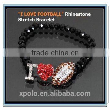 XP-MB-10565 FACTORY PRICE Wholesale Sport Jewelry Metal Zinc Alloy Soccer Ball Bracelet Jewelry photo-2