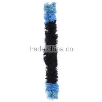 SJ609-01 Two Tone Color Animal Fur Scarf Fashion World