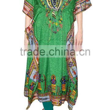 Indian Embroidered Cotton Kaftan