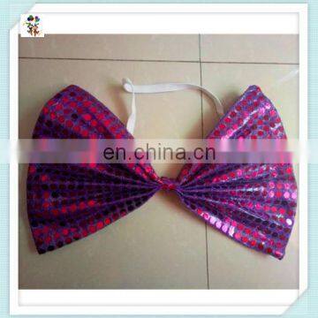 Cheap Self Tie Party Fancy Dress Sequin Large Bow Ties HPC-3109 photo-6