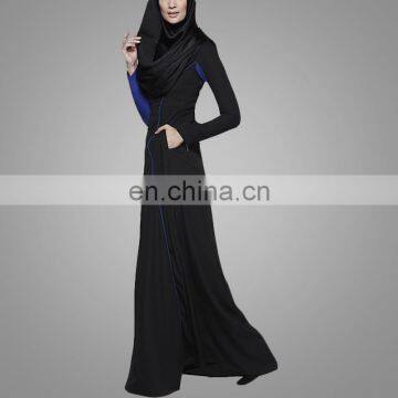 OEM China Wholesale Muslim Women Long Sleeves Maxi Dress Casual Abaya photo-3