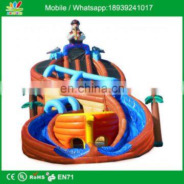 Inflatable Shipwreck water slide with Pool