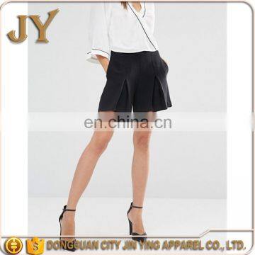 Plain Smart Shorts Pleat Front Shorts Zip-side Fastening Short Pants China photo-5