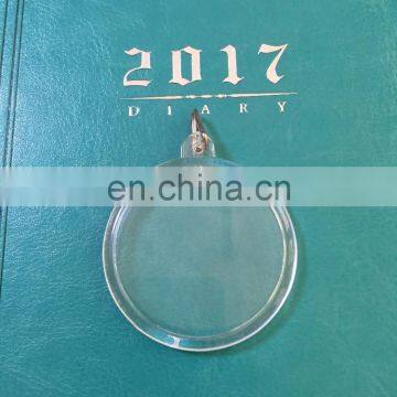 2017 custom fashion acrylic circle charms keychain