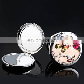 Souvenir and gift epoxy cosmetic round compact pocket mirror