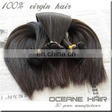 Good feeback full cuticle different types natural unprocessed 100% cheap remy hair extension weft wholesale