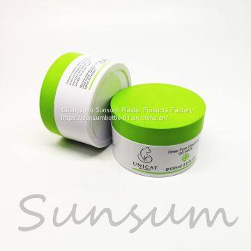 China Factory Wholesale100g Plastic Cosmetic Cream Jar For Facial Cream Packaging photo-4