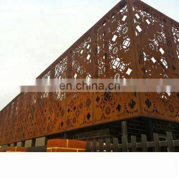 Facade corten steel wall panels exterior wall cladding