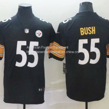 Pittsburgh Steelers #55 Bush Black Jersey