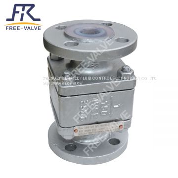 PFA lined floating ball lift type check valve  for Oil Industry