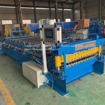 Double Layer Roof Automatic Tile Roll Making Forming Machine for Trapezoidal Type photo-2