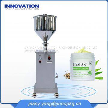 Semi Automatic Cosmetic Cream Filling Machine