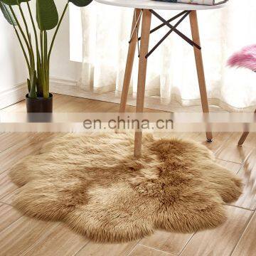 2020 New Pure White Sheepskin Plush Fur Rugs Faux Fur Carpet photo-2