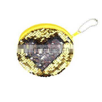 Cheap Reversable Kids Purse Baby Girl Sequin Kids Change Purse With Zipper Baby Girl Wallet Heart Shape Purse Frame photo-6