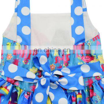 A0160# Summer Girls Dress 2020 Cotton Print Cartoon Sleeve Kids Clothes Dress photo-4