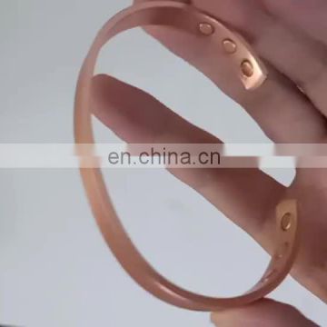 Blanks copper bracelet health benefits magnetic pure copper bangle