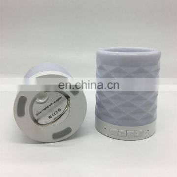 Night Light With Bluetooth Speaker Portable Wireless TF Card Touch Control Color LED Bedside Table Lamp photo-2