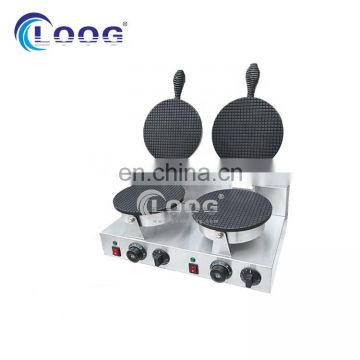 Guangzhou Professional Nonstick Double Waffle Cone Maker Fast Food  Ice Cream Waffle Maker