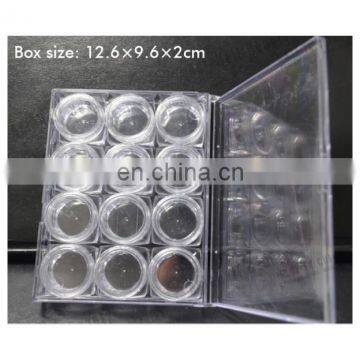 High quality plastic cosmetic container canning jar storage box beauty case