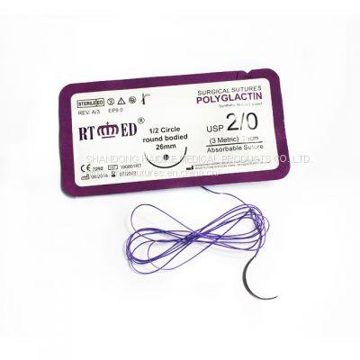 Shangdong Haidike Absrobale Pgla Polyglactin 910 Suture