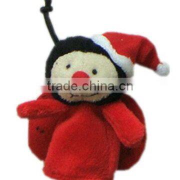 Christmas toys plush finger puppet ladybug