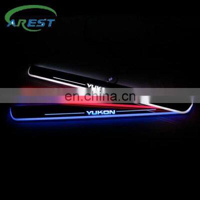 LED Door Sill Streamed For GMC YUKON 1999-2006 to 1991-2000 Scuff Plate Acrylic Door Sills Car Sticker Accessories