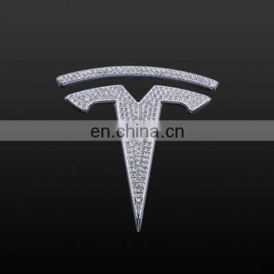 Car Sticker Badge Decals For Tesla Model 3/S Rear Trunk Emblem Car Crystal Diamond Decal Decorative Accessories photo-4