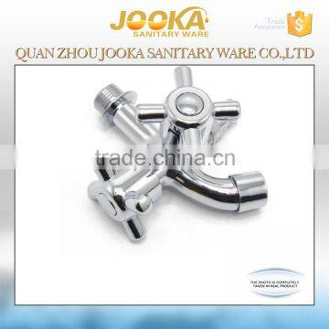 China supplier three way faucet/double bibcock valve
