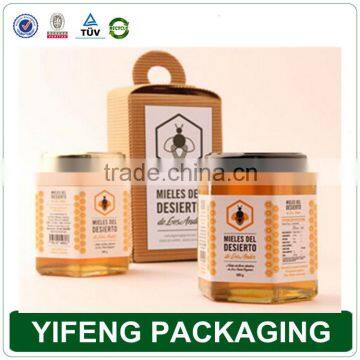 2016Creative Design High Quality Kraft Honeycomb Shape Honey Bottle Packing Box photo-2