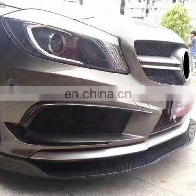 W176 A Class Carbon Fiber Car Front Bumper Lip for Mercedes Benz A250 A45 AMG Package 2013-2015 photo-2