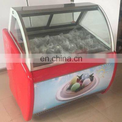 customized  12 pans 16 pans  20pans ice cream Freezer with 900mm 1200mm 1500mm 1800mm size