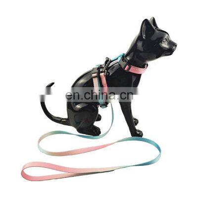 New fashion factory supplier multi colorful cat harness and lead set wholesale pet accessories