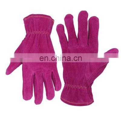 HANDLANDY  flexible Leather Working breathable Women Driving Gloves Ladies Leather work  Gloves Dexterity