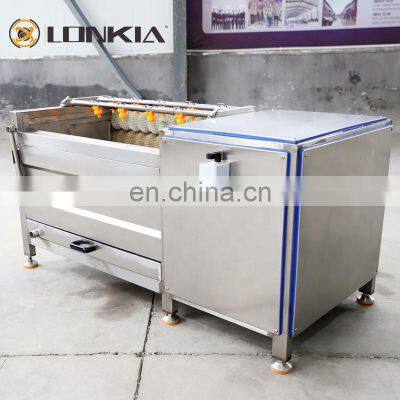 LONKIA Rhizomatous Vegetables Brush Peeler Machine Washing Peeling Machine Nigeria Cassava Emery Roller Peeler Machine photo-3