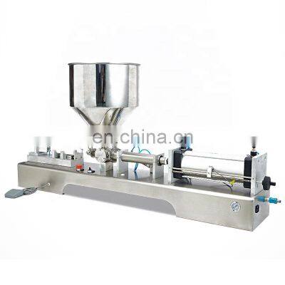 Semi-automatic double-headed paste filling machine shampoo filling machine