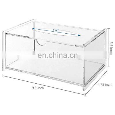 Modern Decorative Napkin Holder Clear Acrylic Facial Tissue Dispenser Box Tissue Box for Bathroom photo-4