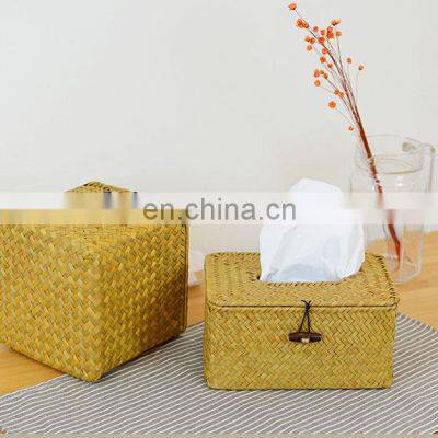 Wholesale High Quality Multi Home Decorative Handwoven Sea Grass Tissue Box