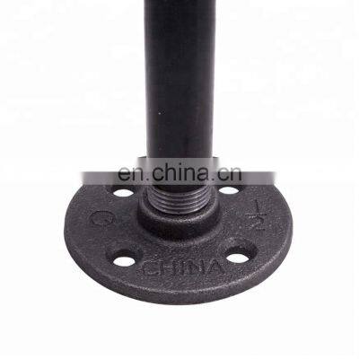 Black Iron Industrial Shelf Brackets Wall Mounted DIY Bracket Industrial Pipe Furniture Kit photo-4