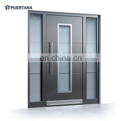 Residential Exterior Aluminium Front Glass Entrance Door Main Security Entry Door Villa House